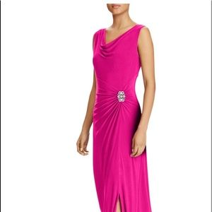 Lauren Ralph Lauren Draped Jersey Gown